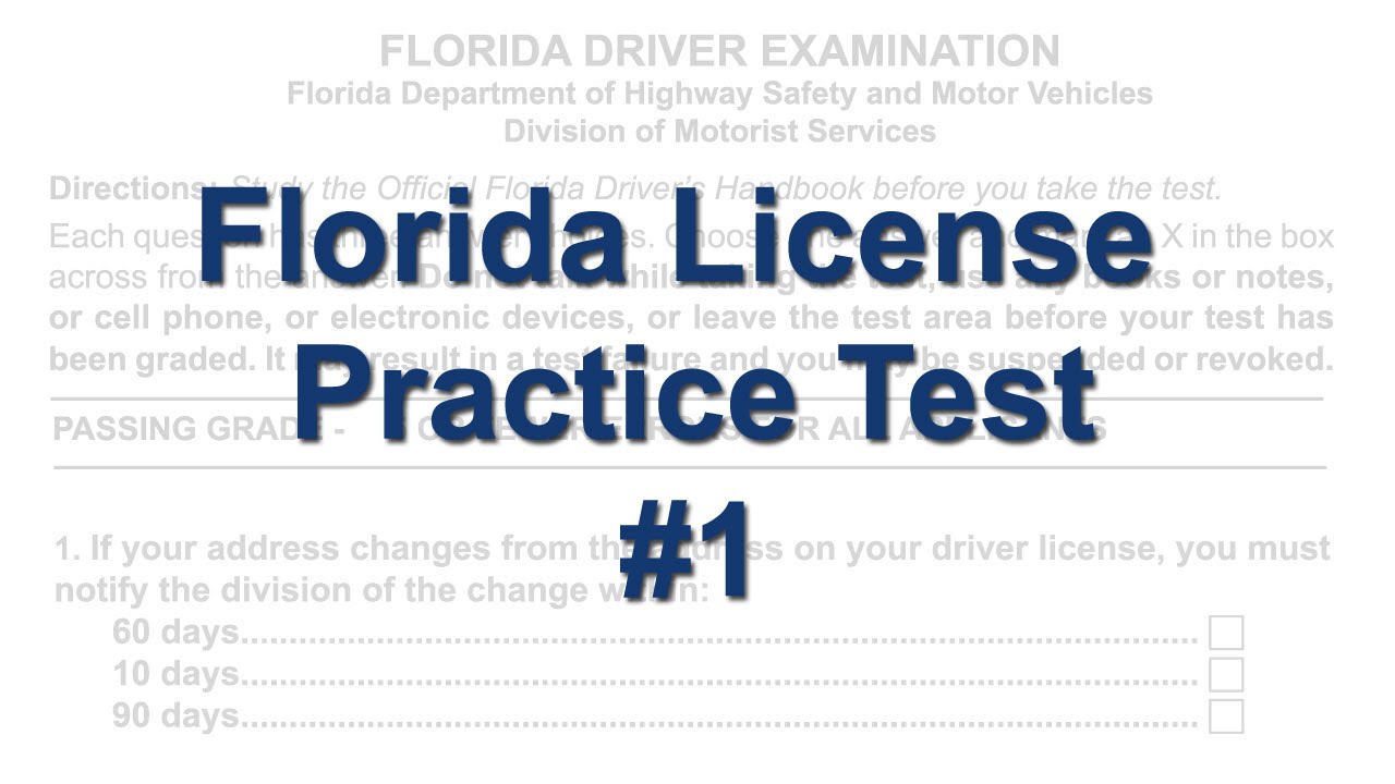 florida driving test practice test